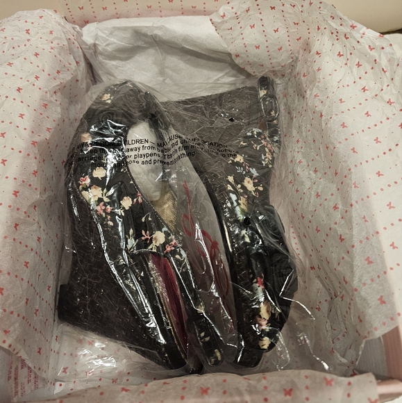 Poetic Licence Softer Side floral PeepToe Slingback Platform Wedge 8M New in box - Picture 11 of 16